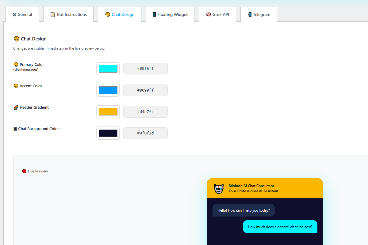 Live Design Preview