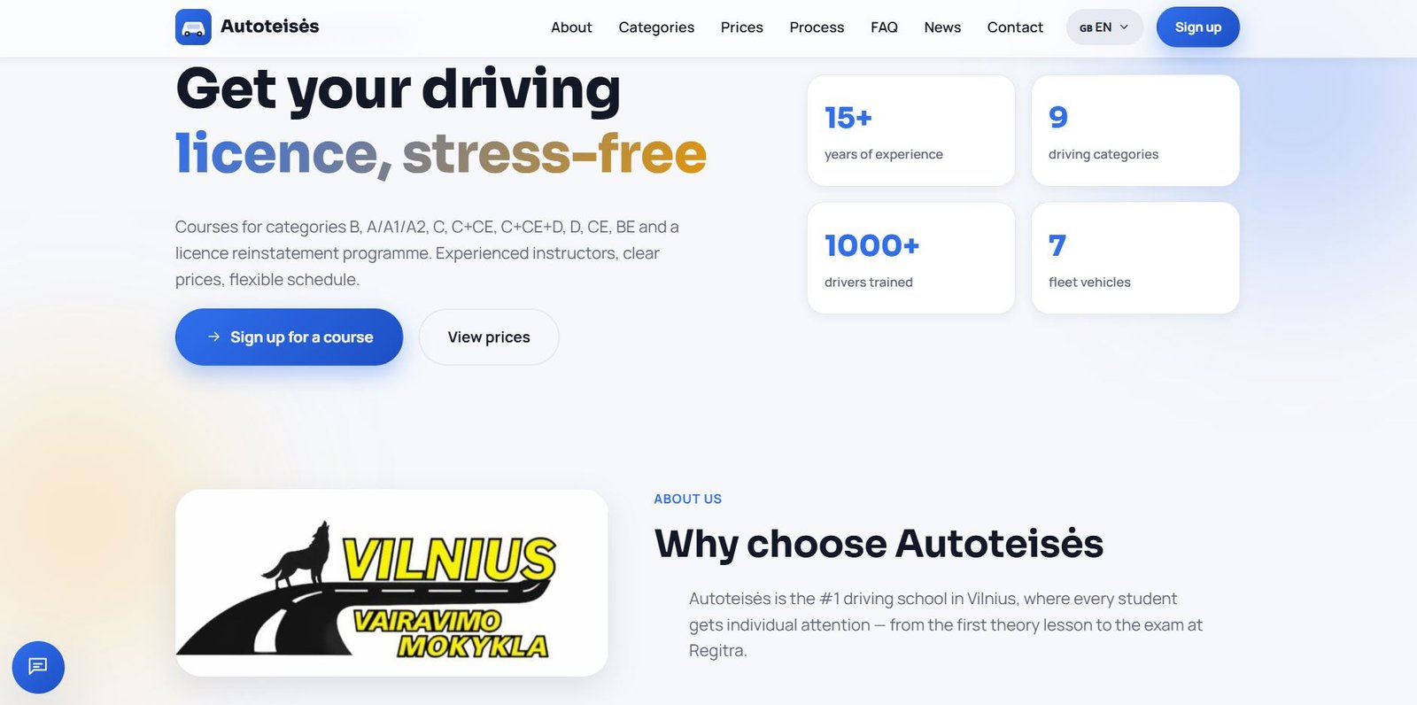 Driving School CMS — PHP CMS for Driving Schools, Categories B–CE & Leads