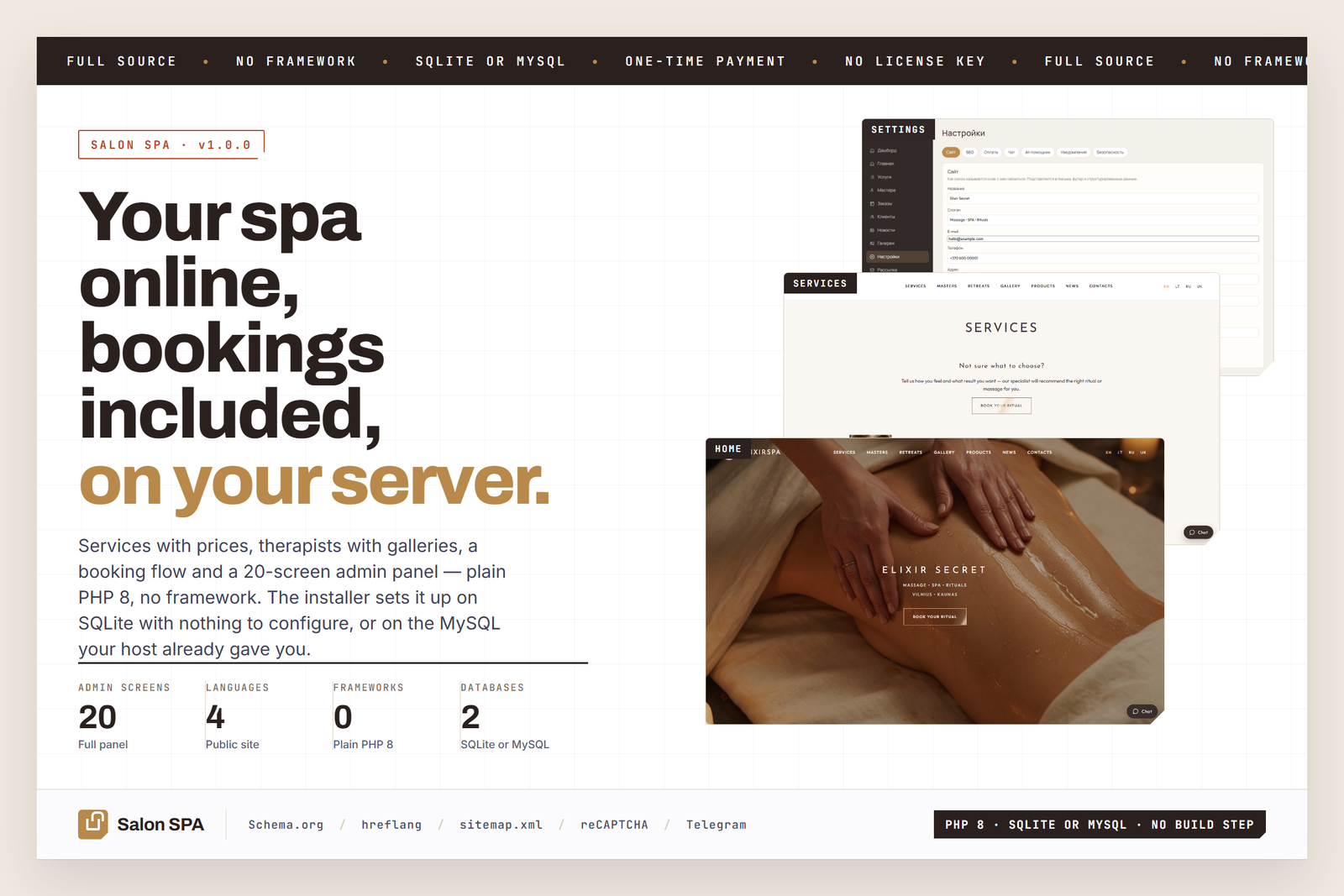 Salon SPA Script — PHP Booking Script for Spa, Massage & Beauty Salons
